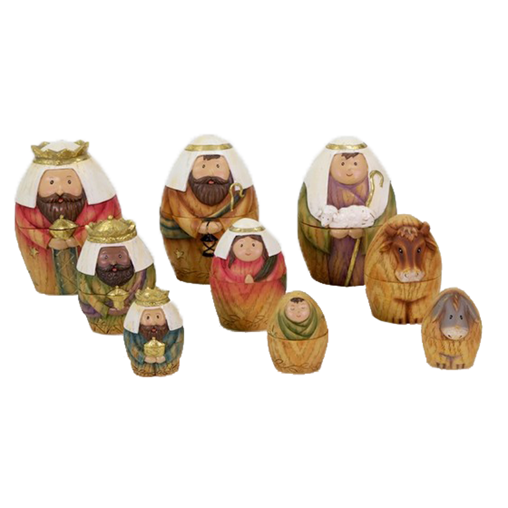 Colorful Nesting Nativity 9piece Set Deseret Book