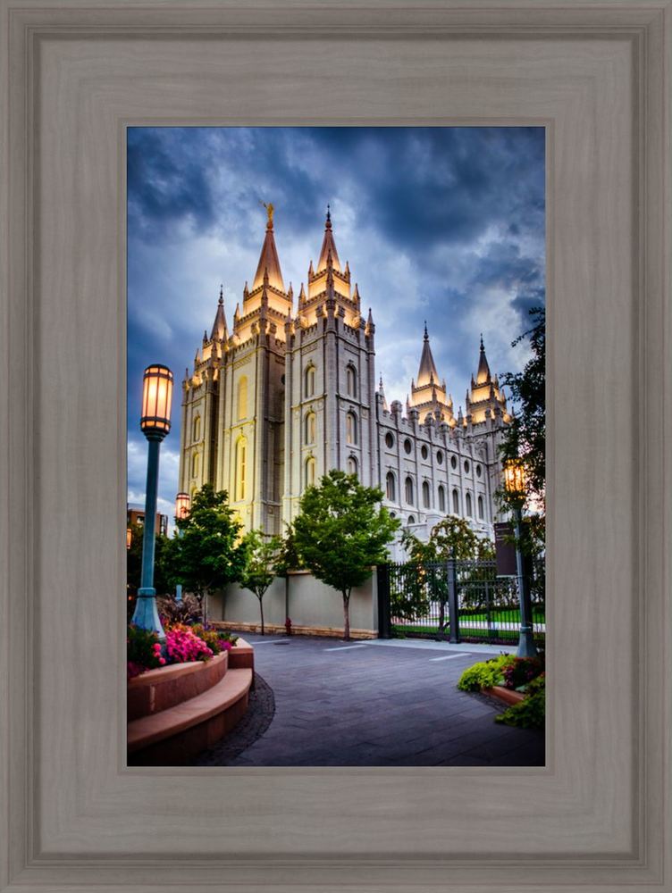 Salt Lake Temple, Evening (13x18 Framed Art) Deseret Book